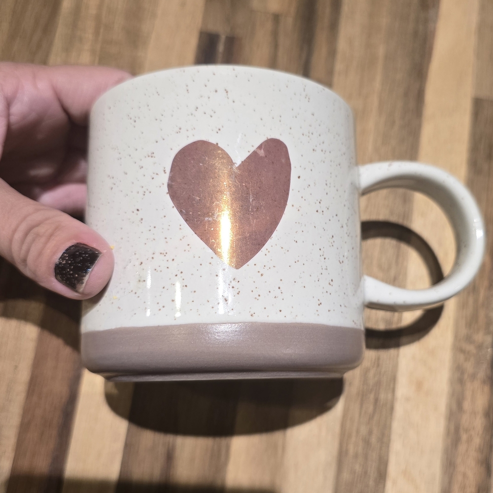 Starbucks Cream and Brown Heart Mug
